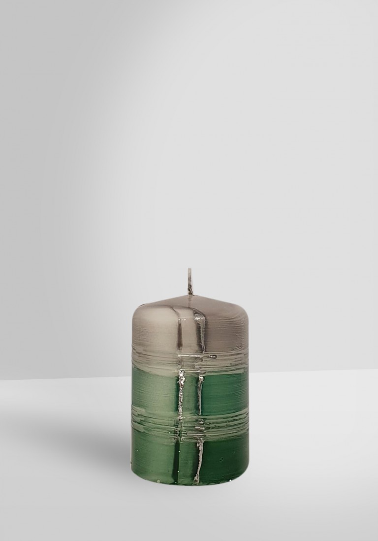 Design "Gloria" Stumpenkerze salbei
